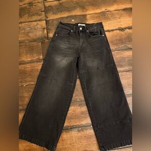Wide Leg Black Barrel jeans size 2